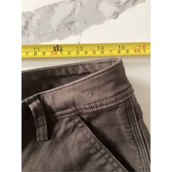 Duluth Trading Co Brown Canvas Cargo Shorts Sz 8 Stretch Womens - Picture 5 of 8